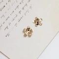 Goldene Blüten-Perlenkappen mit fünf Blütenblättern und Textur für DIY-Schmuck - 18K Gold Strukturierte Blume (7#)