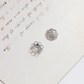 Silberne hohle Spitzenblumen Perlenkappen für DIY Schmuck und Ohrring-Zubehör - Silberne Spitzenblume (19#)