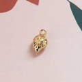 Pendentif tête d'écureuil 3D doré avec anneau de saut pour la création de bijoux DIY - Fruit