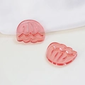 Pink translucent jellyfish acrylic pendants for DIY earring and jewelry making projects - Tulip Pink