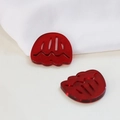 Translucent red acrylic tulip tulip pendant with hollow line design for DIY jewelry - Red Tulip