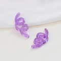 Lavender hand-painted tulip acrylic floral pendant for DIY handmade jewelry earrings - Spiral Vine Purple