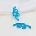 Deep blue translucent acrylic spiral pendant for DIY jewelry earrings and necklaces - Spiral Vine Blue