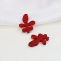 Translucent red tulip petal acrylic pendants for DIY handmade jewelry earrings - Red Leaf