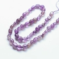 Macro shot of natural irregular purple amethyst beads on string for DIY jewelry making - 3# Amethyst / Approx 53 Pcs Per Strand