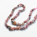 Irregular natural pink crystal stone beads for DIY jewelry making and necklace crafts - 4# Natural Stone / Approx 63 Pcs Per Strand