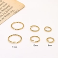 Three sizes of 18k gold-plated textured hoop earrings 14mm 10mm 8mm for DIY jewelry making - 18K Gold Plated Textured Open Jump Ring (14mm)