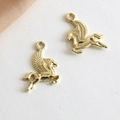 Detail of golden Pegasus charms for DIY jewelry making featuring intricate wing design - Single Piece / Pegasus (Style 1)