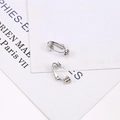 Detalle de convertidores de pendientes de clip plateados para creación de joyería DIY - Clip de Resorte con Bucle / Plateado Estilo 2 (2#)