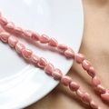Glänzende rosa herzförmige Keramikperlen für DIY-Schmuck und Halsketten - 4# Rosa