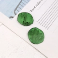 Detailed macro view of green translucent resin charms with smoky marble texture for DIY jewelry - Irregular Round (Style 1) / Green