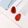 Detail of tear-drop translucent resin charms with amber texture for DIY jewelry making - Teardrop Style (2#) / Red