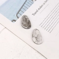 Close-up of translucent ink-wash marble resin pendants with irregular teardrop shapes - Teardrop Style (2#) / Smoke Gray