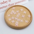 Pale pink acetate clover knot charms for DIY handmade earrings and jewelry making - Small Light Pink Chinese Knot Style