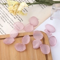 Close-up of translucent mauve mesh flower petals for DIY wedding jewelry making - Lotus Purple