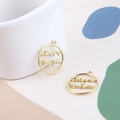 DIY gold alloy Happy New Year charm pendants for festive jewelry making - Gold Happy New Year