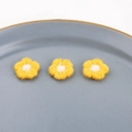 Drie handgemaakte gele gehaakte bloemen voor DIY sieraden en ambachtelijke decoratie - 8# Apricot Yellow