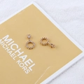 18K gold-plated circular pendants with micro-paved cubic zirconia for DIY jewelry making - 10# Clear Zirconia Round Shape