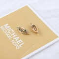 DIY gold plated copper filigree connectors with green zircon stones for jewelry making - 14# Green Zirconia Marquise Shape