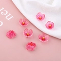 DIY doorschijnende roze acryl kersenbloesemblaadjes met parels voor sieraden maken - Roze Kersenbloesem