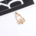 Golden alloy hollow rocket charm pendant with minimalist design for DIY jewelry making - Hollow Rocket Style (1#) / 16x30mm