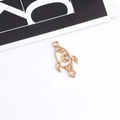 Golden rocket alloy pendant with sparkling rhinestone for DIY earring and jewelry making - Rhinestone Inlaid Hollow Rocket Style (2#) / 16x28mm