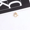 DIY jewelry charm with gold-plated alloy planet, hollow star and sparkling rhinestone - Rhinestone Planetary Ring Style (3#) / 12x12mm