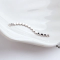 Minimalist silver-plated flat bead chain for DIY earrings and jewelry making - Platinum