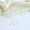 Macro shot of iridescent AB coated acrylic bubble beads for DIY jewelry making - Single Piece / 6mm