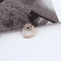 Detailed view of a golden alloy heart-shaped chain pendant for DIY jewelry making - Heart Chain Style (1#)
