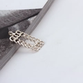 Detailed view of silver rectangular curb chain link charm for DIY jewelry making - Silver Rectangular Chain Style (4#)