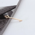 Detailed macro view of a rose gold alloy key pendant with a heart-shaped hollow design - Heart Key Style (6#)