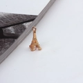 Macro shot of gold Eiffel Tower metal pendant for DIY jewelry and accessory making - Eiffel Tower Style (9#)