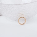 Minimalist rose gold geometric jewelry pendant with high polish finish on white surface - Minimalist Basic Thin Ring (6#)
