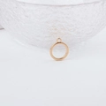 Close-up of polished gold circular geometric charm for DIY jewelry and earrings - Polished Round Minimalist Pendant (16#)
