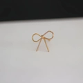 Minimalist gold bow-shaped wire stud earring for DIY jewelry making and craft projects - 2# Gold Bow Stud Earring