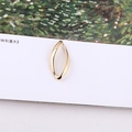 Detailed view of gold marquise hollow metal charms for DIY jewelry making on white background - Marquise Hollow Geometric Pendant (6#)