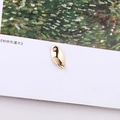 Macro detail of golden leaf-shaped metal charm with double holes for DIY jewelry - Gold Double Hole Leaf Shape Component (8#)