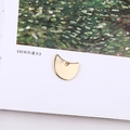Artistic display of golden half-moon metal pendants for DIY jewelry making - Half Moon Arc Plate Pendant with Hole (9#)