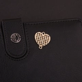 Detalle del conector de metal dorado en forma de corazón con textura de malla y bucles para DIY - Estilo de Rejilla de Corazón (8# Oro Mate Doble Gancho)