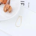 DIY jewelry making minimalist gold plated teardrop earring hook component on white background - 8# Gold Earring Hook Accessory