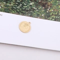 Detail of a round gold Elizabeth II coin pendant charm for DIY jewelry making - Elizabeth II 1990 Coin Pendant (20#)