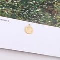 Detailed close-up of a gold coin pendant featuring Queen Elizabeth II for DIY jewelry - Queen Portrait Coin Pendant (21#)