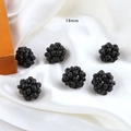 18mm matte black berry-shaped beads for handmade jewelry and DIY accessory design - 4# 18mm / Black