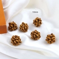 Handwoven 18mm dark brown wood sphere beads for DIY summer jewelry making - 5# 18mm / Brown