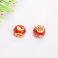 Golden fish koi charms with red enamel for DIY bracelets and jewelry making - Style 3