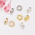 Cuentas bañadas en oro de 14K con circonitas en acabados plata, oro y oro rosa - Diseño No.5