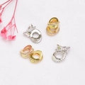 Cuentas espaciadoras de oro de 14K con circonitas para pulseras y bisutería artesanal - Oro de 14k Color Preservado / Diseño No.3
