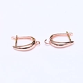 Crochets d'oreilles minimalistes plaqués or 14K en forme de U pour bijoux DIY - Or rose