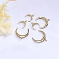 Polished 14K gold plated crescent moon charms in various sizes for DIY jewelry making - Small (8x11mm) / 14k Gold Color Preserved